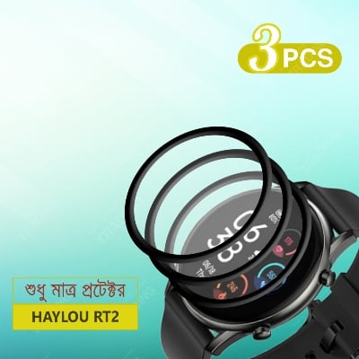 Picture of Haylou RT2 Smart Watch (LS10) PMMA Plastic Full Coverage Screen Protector (3 pcs)