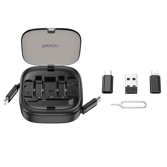 Picture of Hoco U140 Retractable Charging Data Cable Set -Black