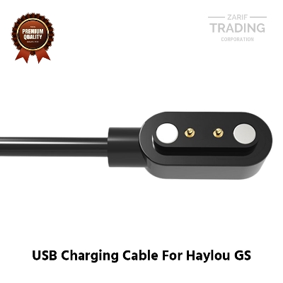 Picture of Haylou GS Magnetic Charging Cable High Quality USB Charger Cable USB Charging Cable Dock Bracelet Charger for Xiaomi Haylou GS Smart Watch (Black)