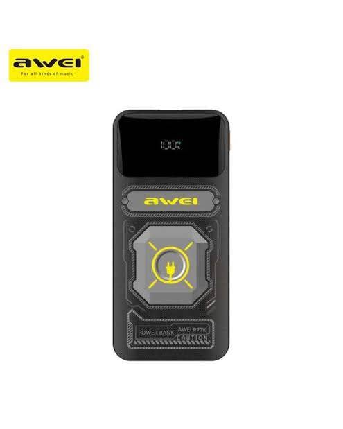 Picture of Awei Powerbank 10000mAh 22.5W P77K Integrated Cable -Black