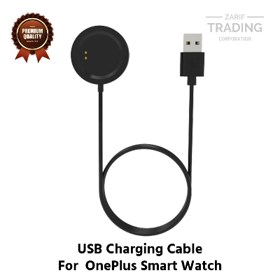 Picture of OnePlus Smart Watch Magnetic Charging Cable High Quality USB Charger Cable USB Charging Cable Dock Bracelet Charger for OnePlus Smart Watch (Black)