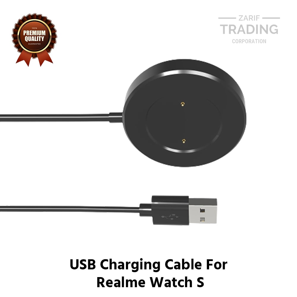 Picture of Realme Watch S RMA 207 Watch Magnetic Charging Cable High Quality USB Charger Cable USB Charging Cable Dock Bracelet Charger for Realme Watch S Smart Watch (Black)