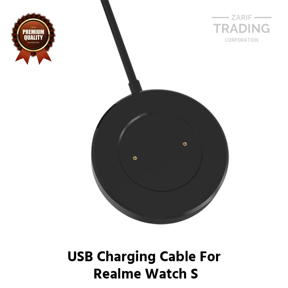 Picture of Realme Watch S RMA 207 Watch Magnetic Charging Cable High Quality USB Charger Cable USB Charging Cable Dock Bracelet Charger for Realme Watch S Smart Watch (Black)