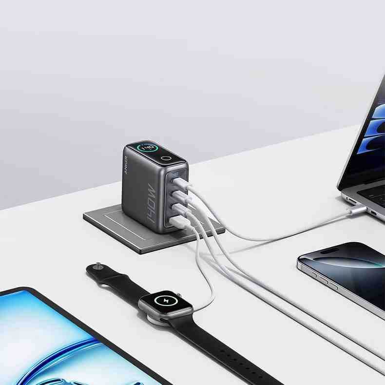 Picture of Anker Zolo 140W 4-Port Multi Device Charging GaN Power Adapter With Type-C Cable