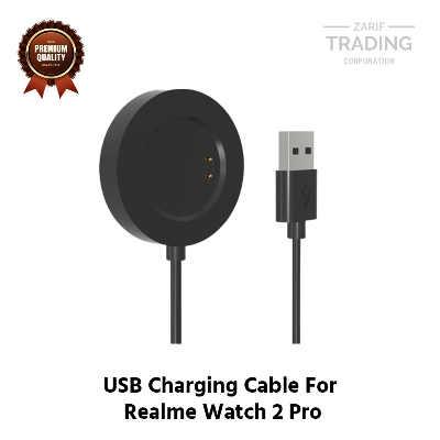 Picture of Realme Watch 2 Pro Magnetic Charging Cable High Quality USB Charger Cable USB Charging Cable Dock Bracelet Charger for Realme Watch 2 Pro Smart Watch (Black)