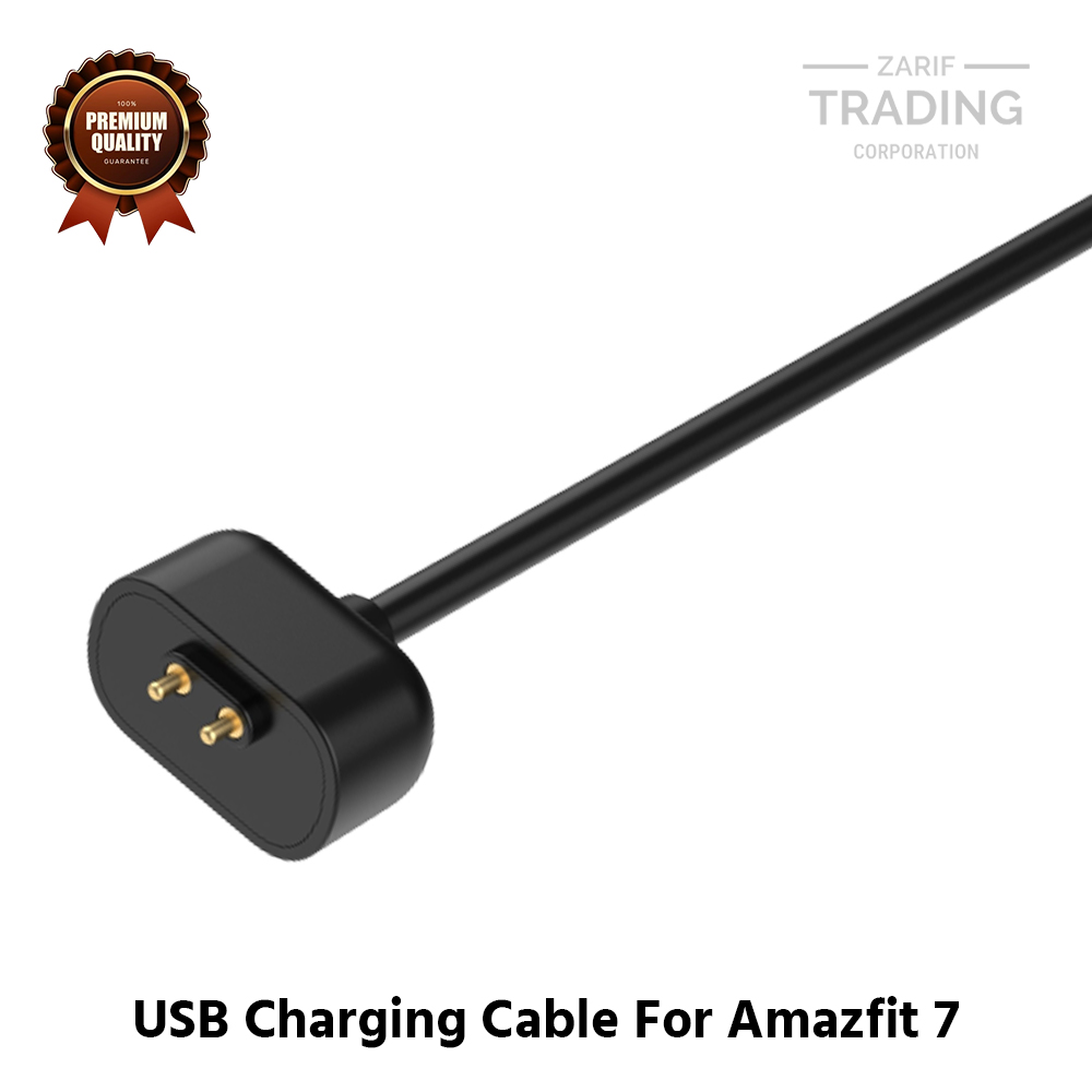 Picture of Amazfit Band 7 Magnetic Charging Cable High Quality USB Charger Cable USB Charging Cable Dock Bracelet Charger for Amazfit Band 7 Smart Watch (Black)
