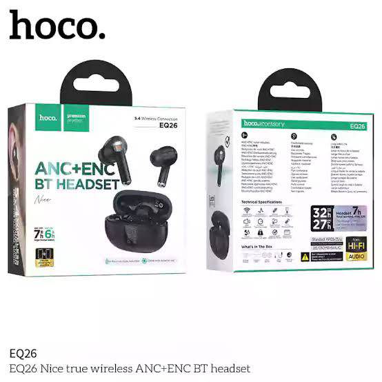 Picture of Hoco EQ26 Nice true wireless ANC+ENC BT headset Earbuds -Black