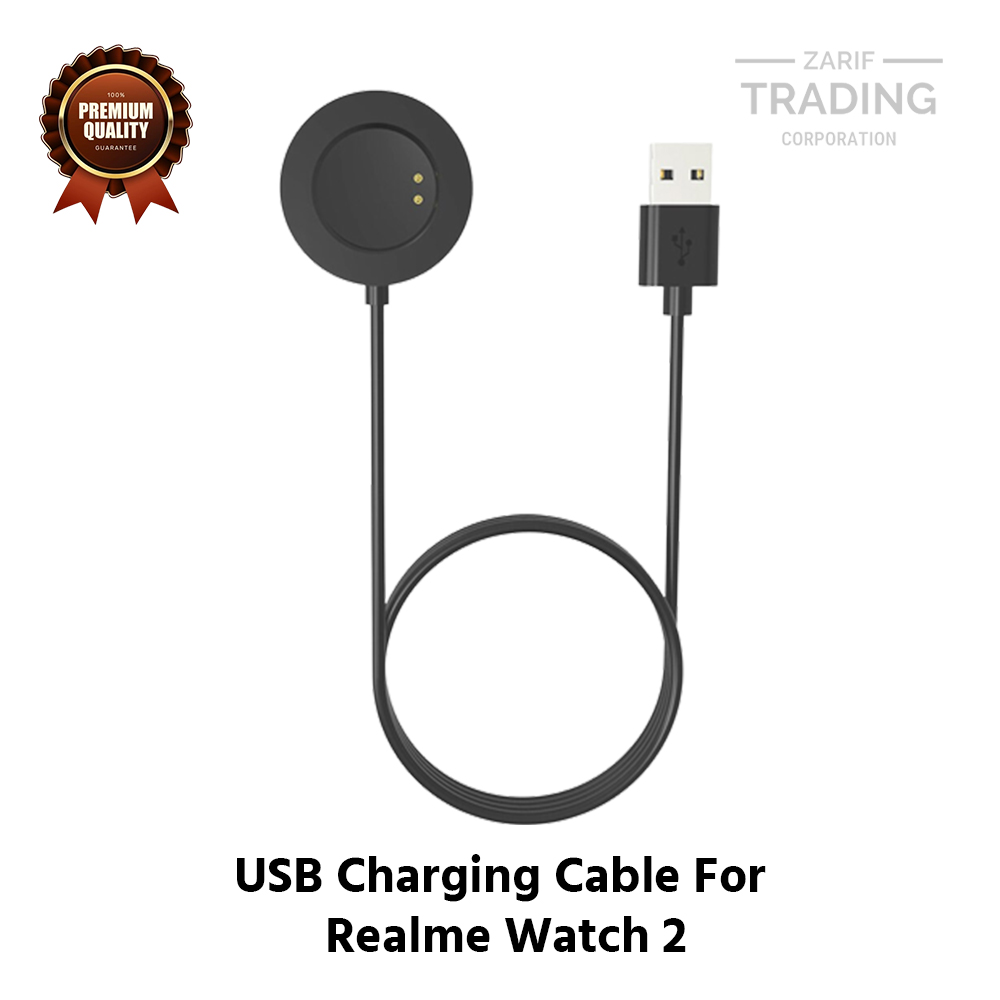 Picture of Realme Watch 2 Magnetic Charging Cable High Quality USB Charger Cable USB Charging Cable Dock Bracelet Charger for Realme Watch 2 Smart Watch (Black)