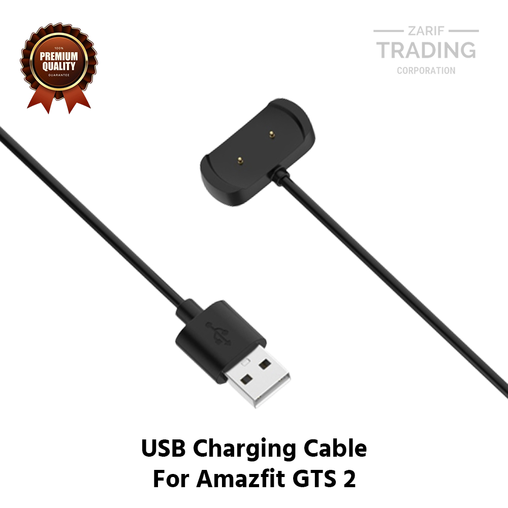 Picture of Amazfit GTS 2 Magnetic Charging Cable High Quality USB Charger Cable USB Charging Cable Dock Bracelet Charger for Amazfit GTS 2 Smart Watch (Black)