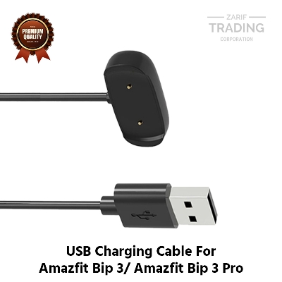Picture of Amazfit Bip 3 Pro Amazfit Bip 3 Magnetic Charging Cable High Quality USB Charger Cable USB Charging Cable Dock Bracelet Charger for Amazfit Bip 3 Pro Amazfit Bip 3 Smart Watch (Black)