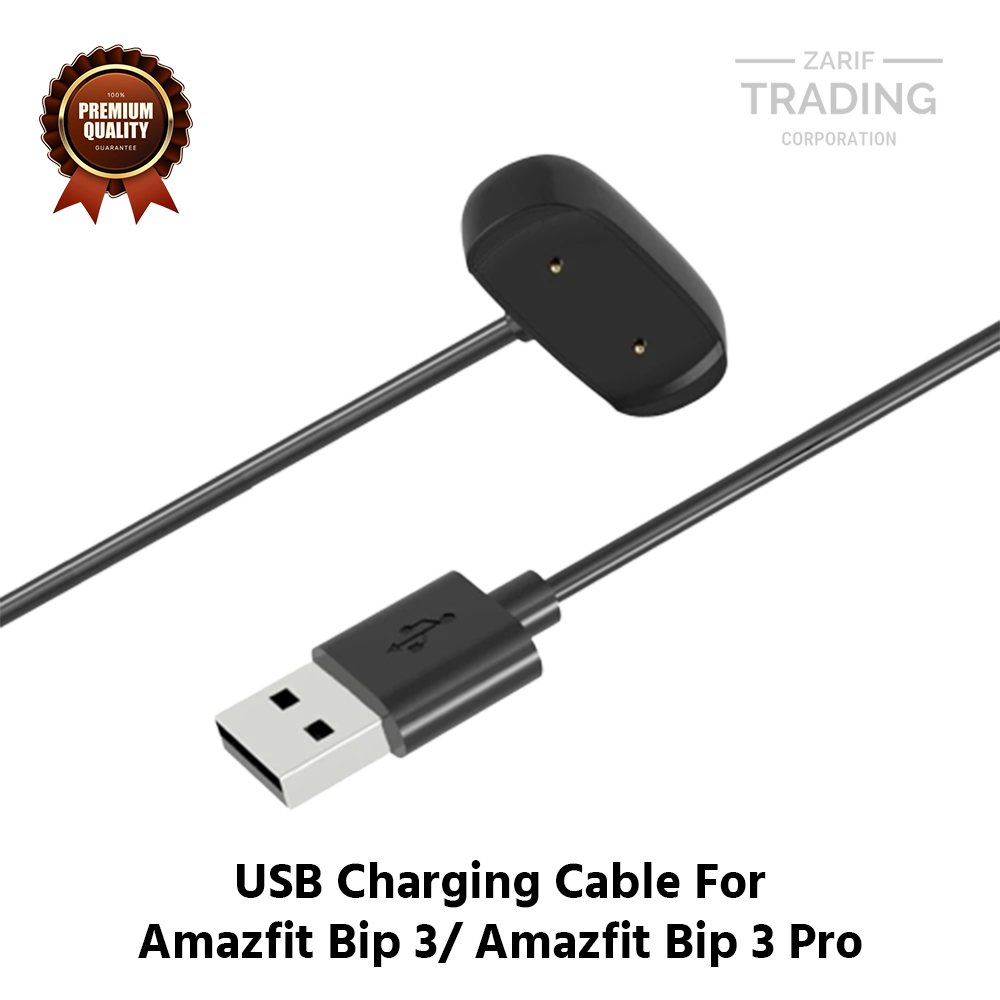 Picture of Amazfit Bip 3 Pro Amazfit Bip 3 Magnetic Charging Cable High Quality USB Charger Cable USB Charging Cable Dock Bracelet Charger for Amazfit Bip 3 Pro Amazfit Bip 3 Smart Watch (Black)