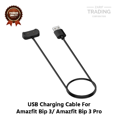Picture of Amazfit Bip 3 Pro Amazfit Bip 3 Magnetic Charging Cable High Quality USB Charger Cable USB Charging Cable Dock Bracelet Charger for Amazfit Bip 3 Pro Amazfit Bip 3 Smart Watch (Black)