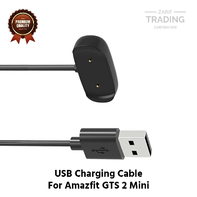 Picture of Amazfit GTS 2 Mini Magnetic Charging Cable High Quality USB Charger Cable USB Charging Cable Dock Bracelet Charger for Amazfit GTS 2 Mini Smart Watch (Black)