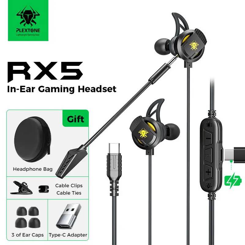 Picture of Plextone Rx5 Refire Type-c Gaming Wired Headphone -Black