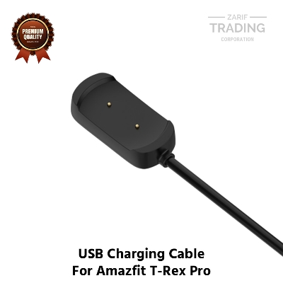 Picture of Amazfit T-REX Pro Magnetic Charging Cable High Quality USB Charger Cable USB Charging Cable Dock Bracelet Charger for Amazfit T-REX Pro Smart Watch (Black)