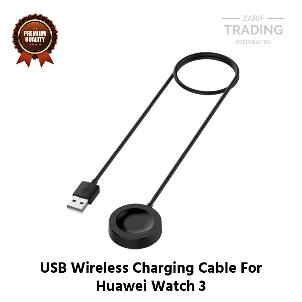 Picture of Huawei Watch 3 Wireless Charging Cable High Quality USB Charger Cable USB Charging Cable Dock Bracelet Charger Huawei Watch 3 Smart Watch (Black)