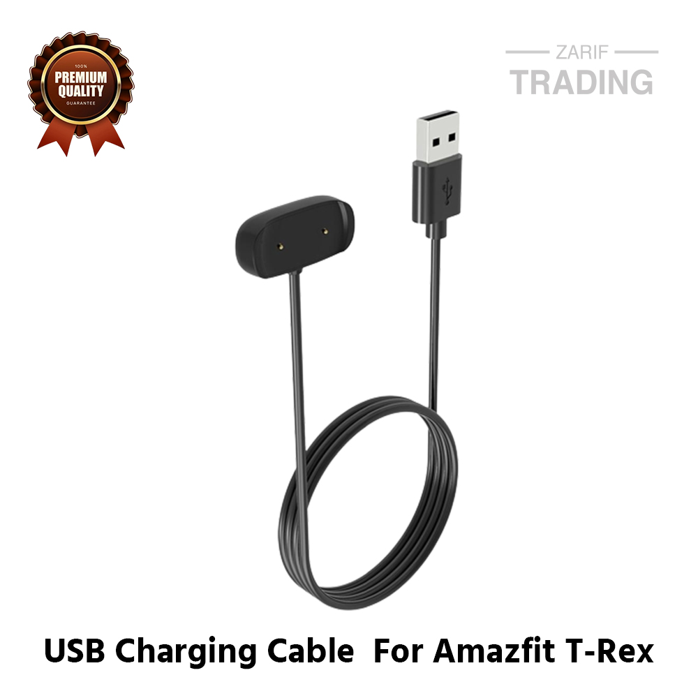 Picture of Amazfit T-REX Magnetic Charging Cable High Quality USB Charger Cable USB Charging Cable Dock Bracelet Charger for Amazfit T-REX Smart Watch (Black)