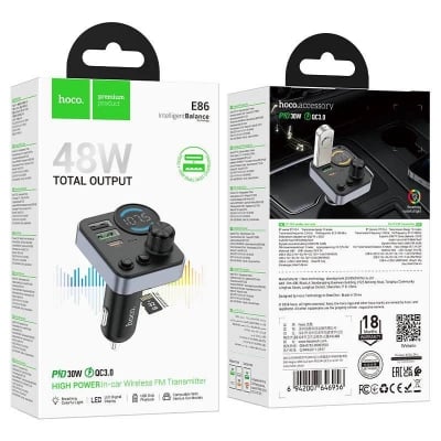 Picture of Hoco E86 Alegria 48W Dual Port Car Charger -Black