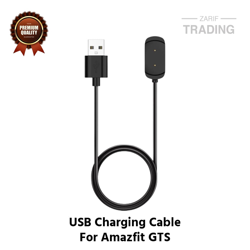 Picture of Amazfit GTS Magnetic Charging Cable High Quality USB Charger Cable USB Charging Cable Dock Bracelet Charger Amazfit GTS Smart Watch (Black)