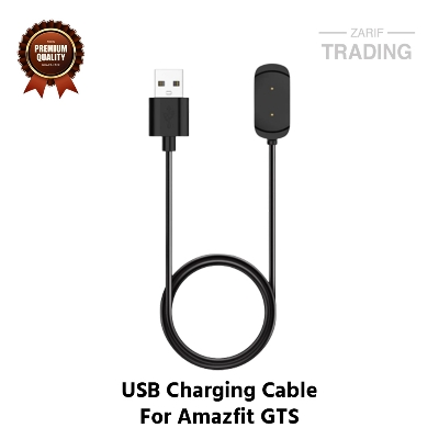 Picture of Amazfit GTS Magnetic Charging Cable High Quality USB Charger Cable USB Charging Cable Dock Bracelet Charger Amazfit GTS Smart Watch (Black)