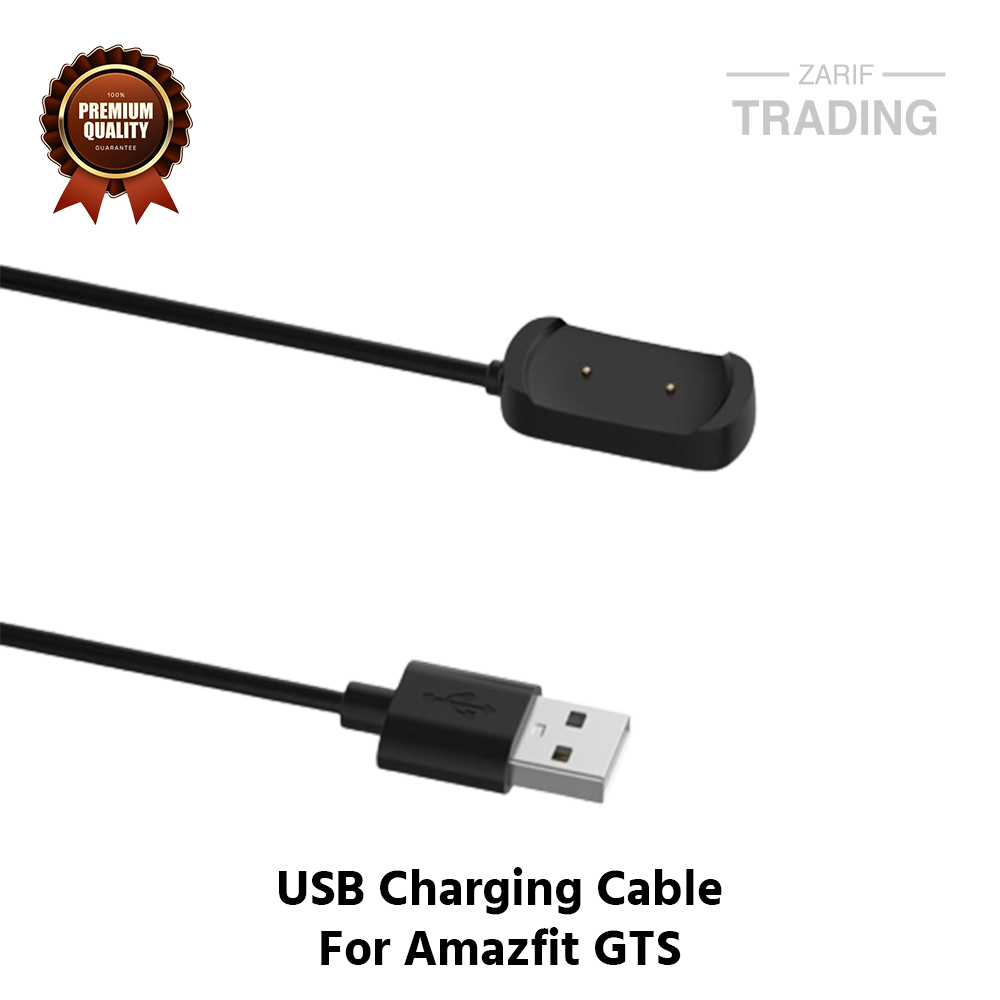 Picture of Amazfit GTS Magnetic Charging Cable High Quality USB Charger Cable USB Charging Cable Dock Bracelet Charger Amazfit GTS Smart Watch (Black)
