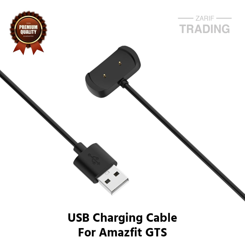 Picture of Amazfit GTS Magnetic Charging Cable High Quality USB Charger Cable USB Charging Cable Dock Bracelet Charger Amazfit GTS Smart Watch (Black)
