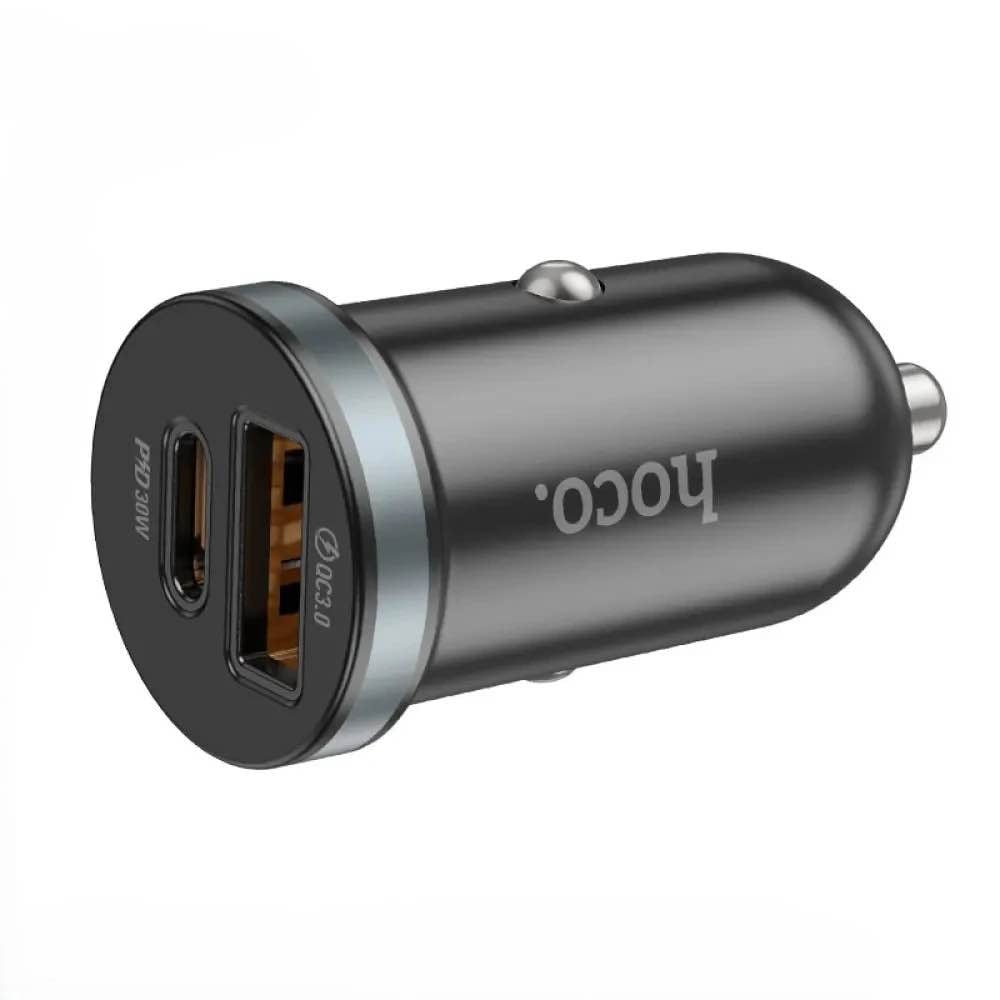 Picture of Hoco DZ19 PD30W+QC3.0 Dual Port Car Charger -Black