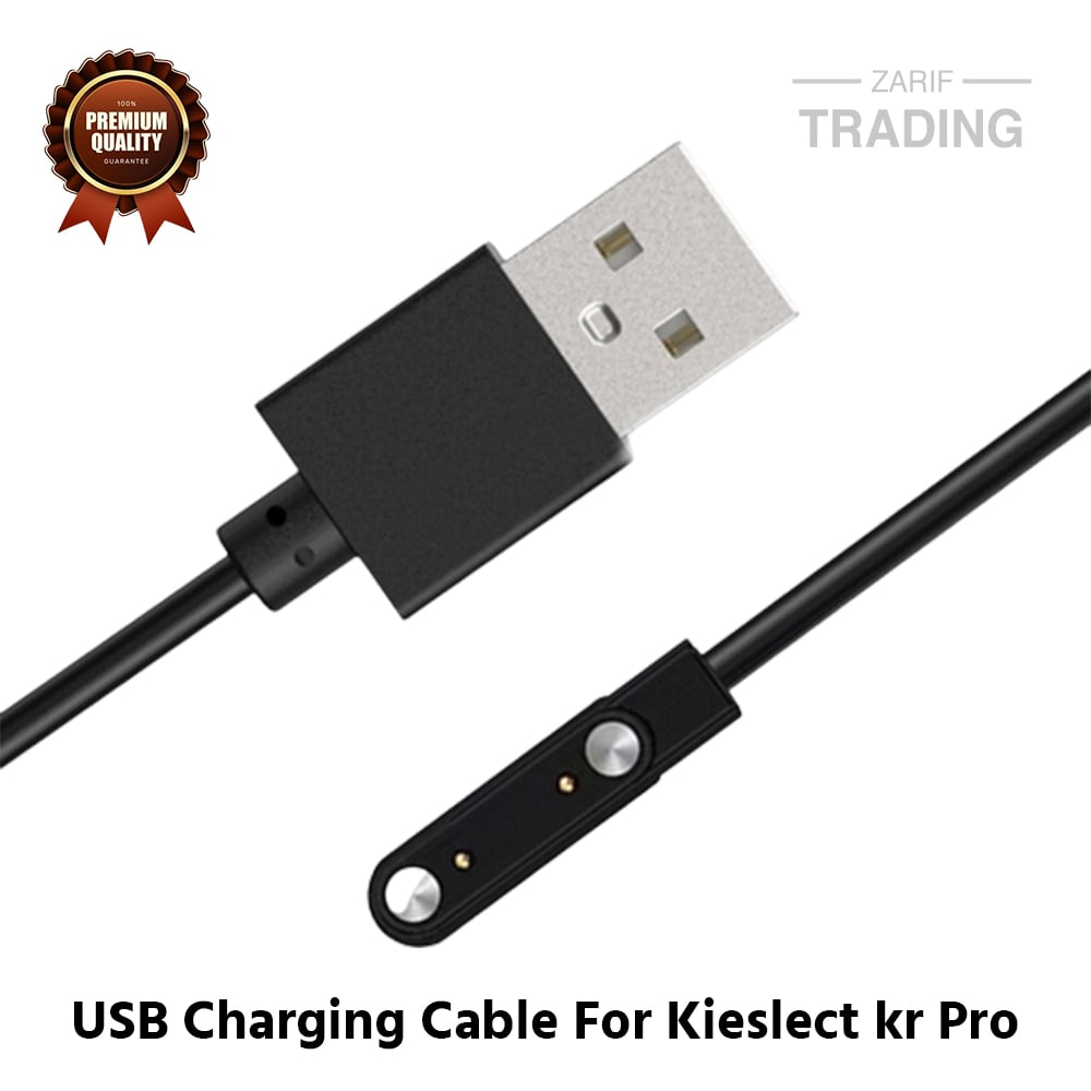 Picture of Kieslect kr Pro Magnetic Charging Cable High Quality USB Charger Cable USB Charging Cable Dock Bracelet Charger for Kieslect Kr Pro Smart Watch (Black)