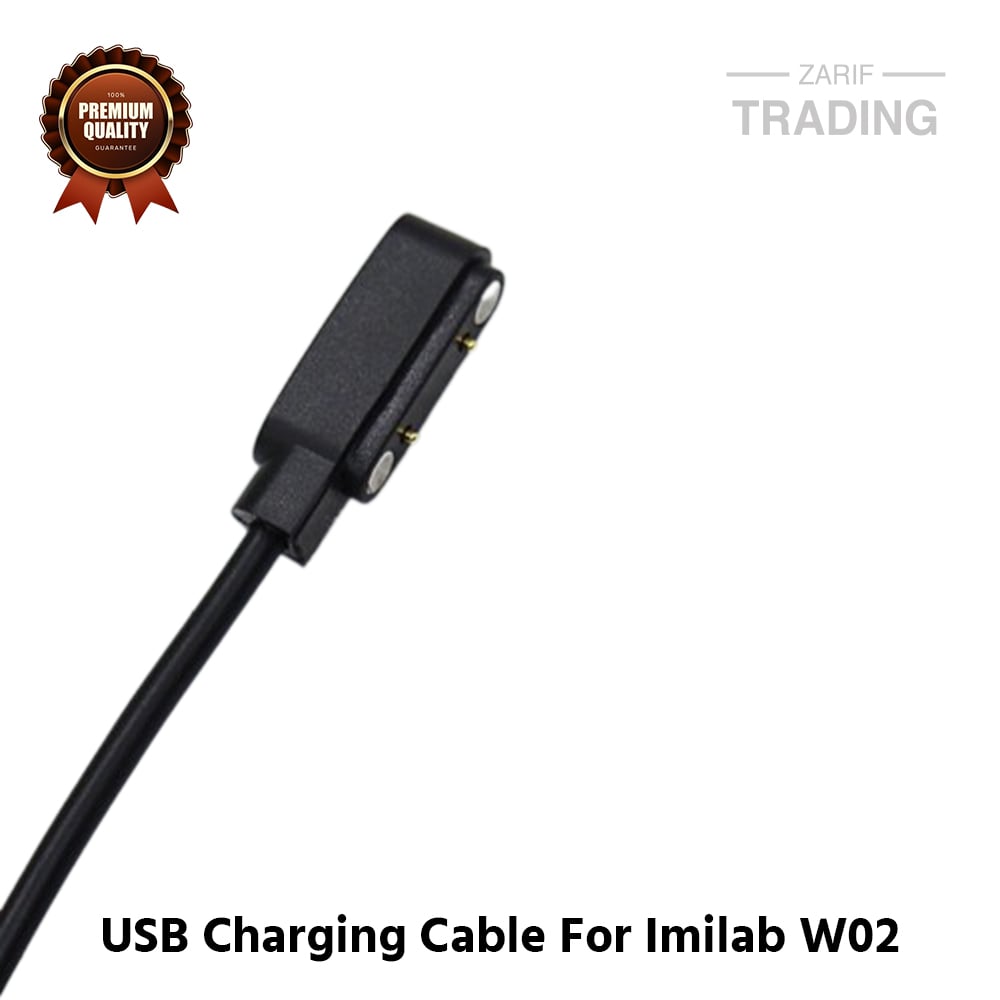 Picture of Imilab W02 Magnetic Charging Cable High Quality USB Charger Cable USB Charging Cable Dock Bracelet Charger for Xiaomi Imilab W02 Smart Watch (Black)