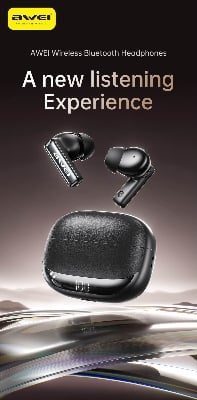 Picture of AWEI TA19ANC Noise Cancelling Bluetooth Headphones -Black