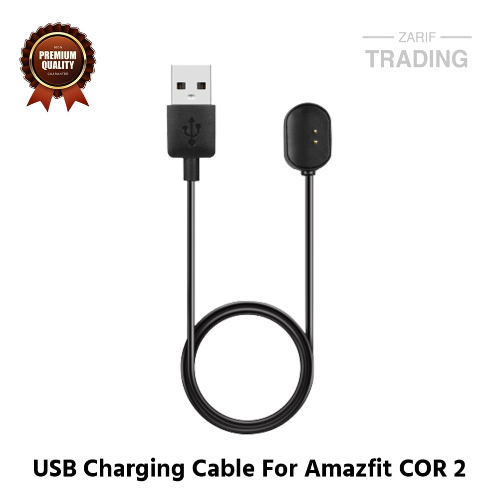 Picture of Amazfit COR 2 Magnetic Charging Cable High Quality USB Charger Cable USB Charging Cable Dock Bracelet Charger for Xiaomi Amazfit COR 2 Smart Watch (Black)