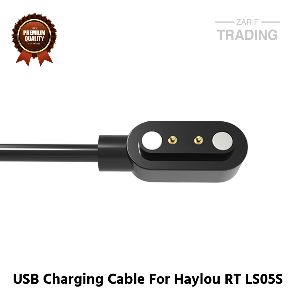 Picture of Haylou RT LS05S Magnetic Charging Cable High Quality USB Charger Cable USB Charging Cable Dock Bracelet Charger for Haylou RT LS05S Smart Watch (Black)