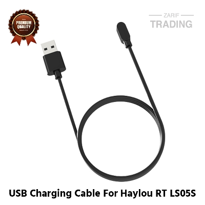 Picture of Haylou RT LS05S Magnetic Charging Cable High Quality USB Charger Cable USB Charging Cable Dock Bracelet Charger for Haylou RT LS05S Smart Watch (Black)