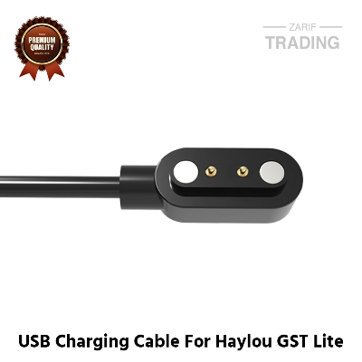 Picture of Haylou GST Lite LS13 Magnetic Charging Cable High Quality USB Charger Cable USB Charging Cable Dock Bracelet Charger for Haylou GST Lite LS13 Smart Watch (Black)