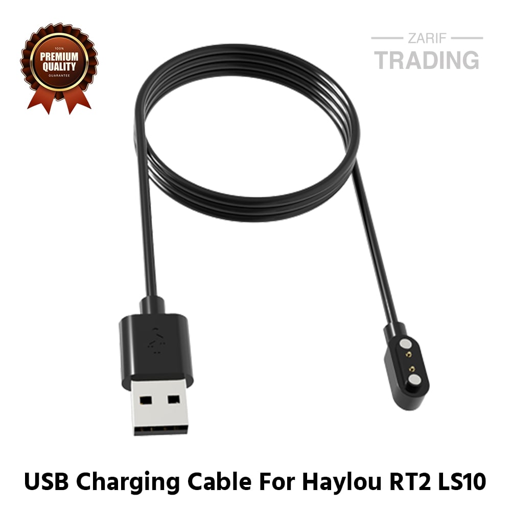 Picture of Haylou RT2 LS10 Magnetic Charging Cable High Quality USB Charger Cable USB Charging Cable Dock Bracelet Charger for Haylou RT2 LS10 Smart Watch (Black)