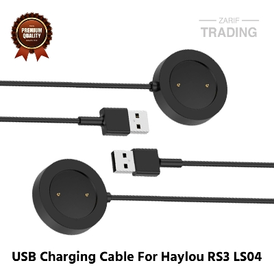 Picture of Haylou RS3 LS04 Magnetic Charging Cable High Quality USB Charger Cable USB Charging Cable Dock Bracelet Charger for Haylou RS3 LS04 Smart Watch (Black)