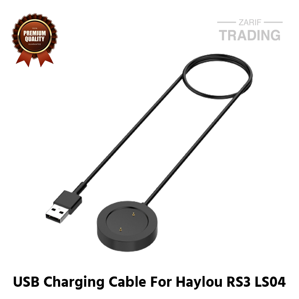 Picture of Haylou RS3 LS04 Magnetic Charging Cable High Quality USB Charger Cable USB Charging Cable Dock Bracelet Charger for Haylou RS3 LS04 Smart Watch (Black)