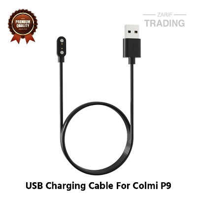 Picture of Colmi P9 Magnetic Charging Cable High Quality USB Charger Cable USB Charging Cable Dock Bracelet Charger for Colmi P9 Smart Watch (Black)