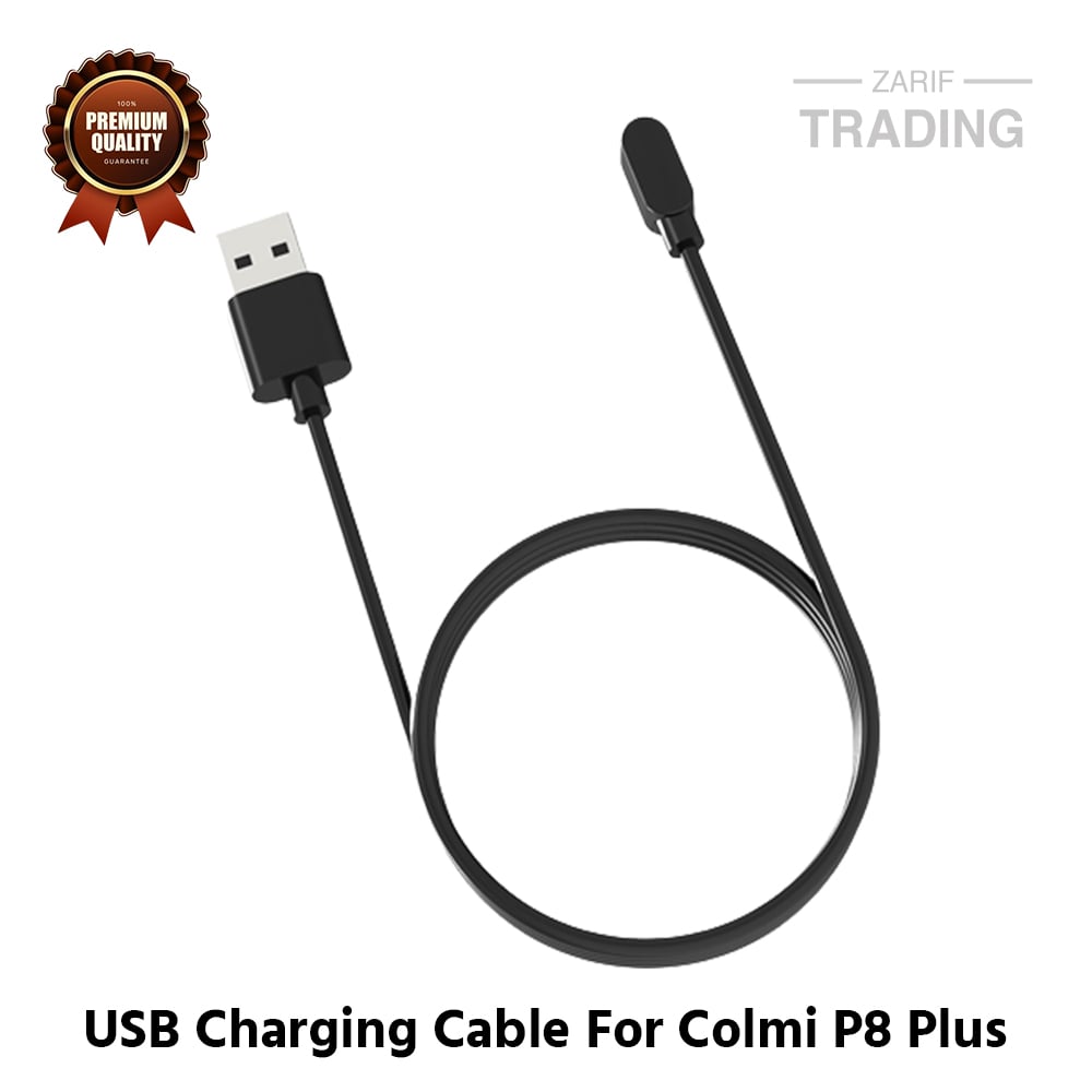 Picture of Colmi P8 Plus Magnetic Charging Cable High Quality USB Charger Cable USB Charging Cable Dock Bracelet Charger for Colmi P8 Plus Smart Watch (Black)