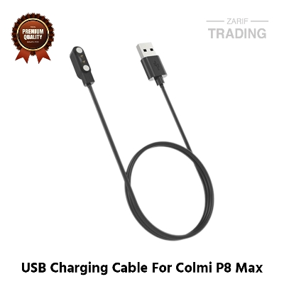 Picture of Colmi P8 Max Magnetic Charging Cable High Quality USB Charger Cable USB Charging Cable Dock Bracelet Charger for Colmi P8 Max Smart Watch (Black)