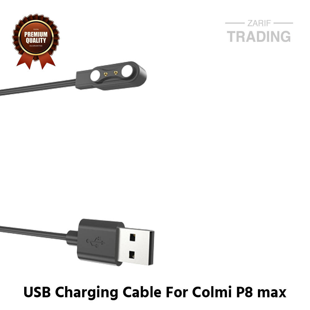 Picture of Colmi P8 Max Magnetic Charging Cable High Quality USB Charger Cable USB Charging Cable Dock Bracelet Charger for Colmi P8 Max Smart Watch (Black)