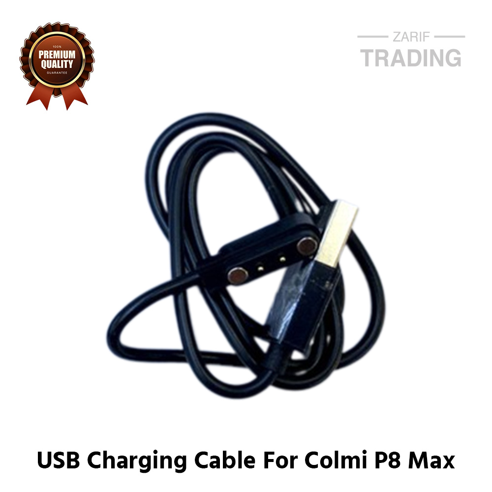 Picture of Colmi P8 Max Magnetic Charging Cable High Quality USB Charger Cable USB Charging Cable Dock Bracelet Charger for Colmi P8 Max Smart Watch (Black)