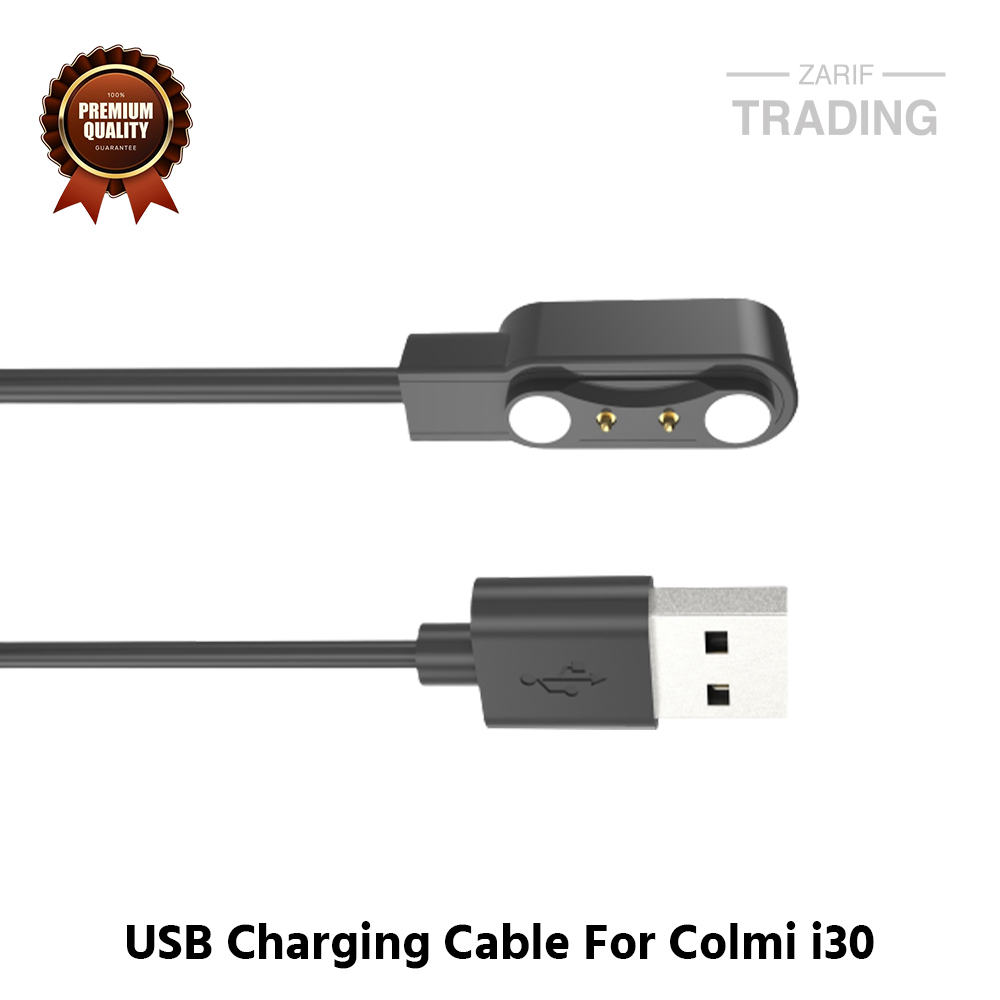 Picture of Colmi i30 Magnetic Charging Cable High Quality USB Charger Cable USB Charging Cable Dock Bracelet Charger for Colmi i30 Smart Watch (Black)