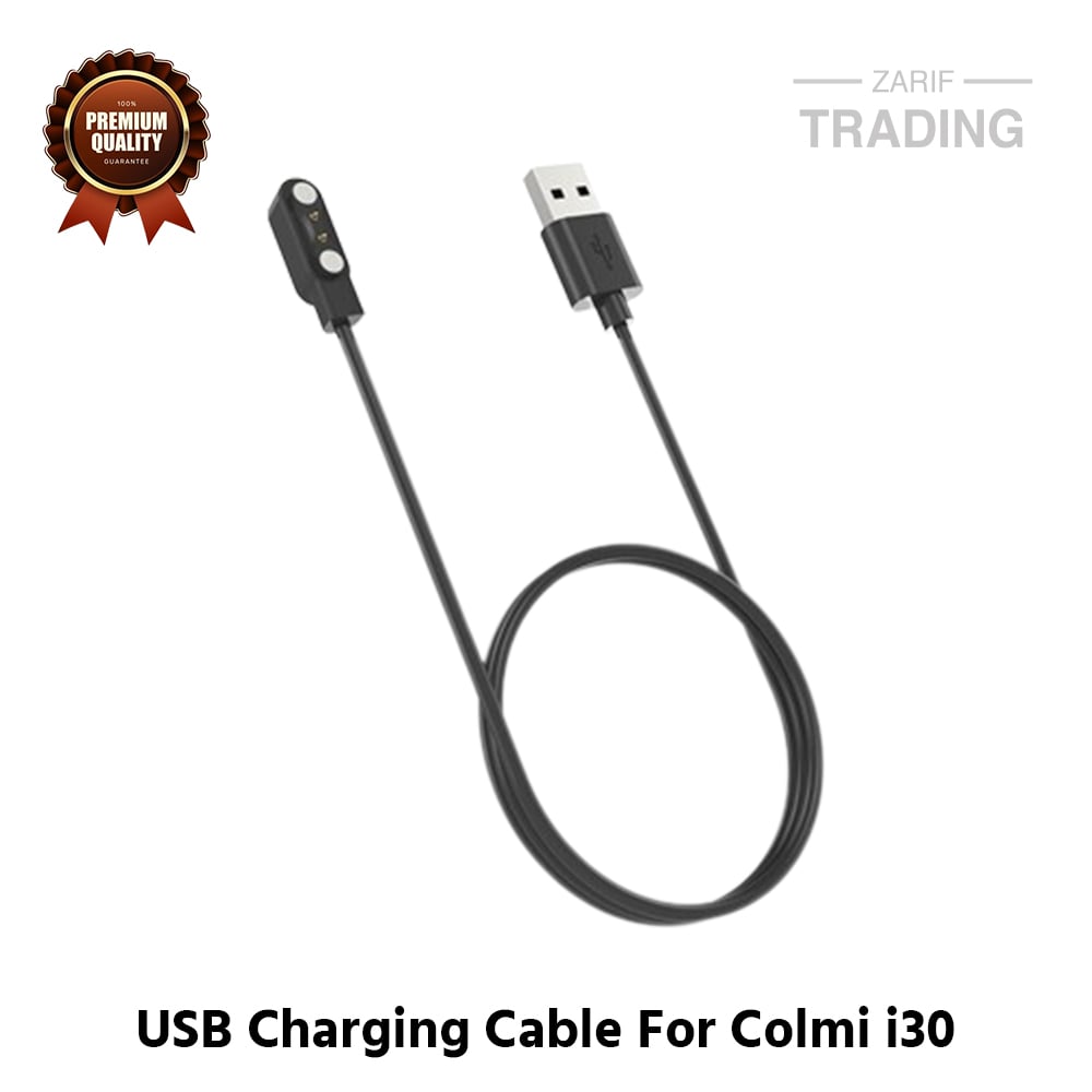 Picture of Colmi i30 Magnetic Charging Cable High Quality USB Charger Cable USB Charging Cable Dock Bracelet Charger for Colmi i30 Smart Watch (Black)