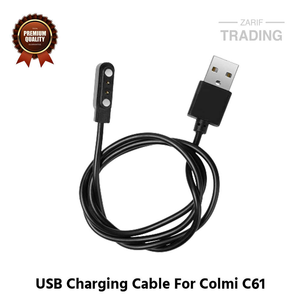 Picture of Colmi C61 Magnetic Charging Cable High Quality USB Charger Cable USB Charging Cable Dock Bracelet Charger for Colmi C61 Smart Watch (Black)