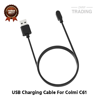 Picture of Colmi C61 Magnetic Charging Cable High Quality USB Charger Cable USB Charging Cable Dock Bracelet Charger for Colmi C61 Smart Watch (Black)