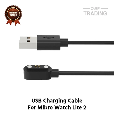 Picture of Mibro Watch Lite 2 Magnetic Charging Cable High Quality USB Charger Cable USB Charging Cable Dock Bracelet Charger for Mibro Watch Lite 2 Smart Watch (Black)