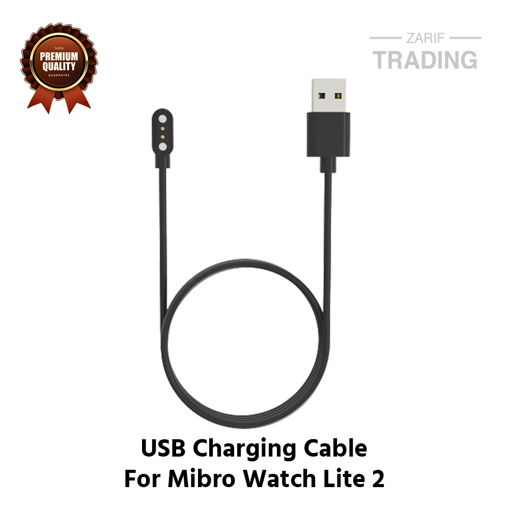 Picture of Mibro Watch Lite 2 Magnetic Charging Cable High Quality USB Charger Cable USB Charging Cable Dock Bracelet Charger for Mibro Watch Lite 2 Smart Watch (Black)