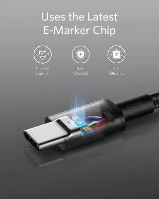 Picture of Anker 333 100W USB-C to USB-C Braided Cable – A8756 -Black