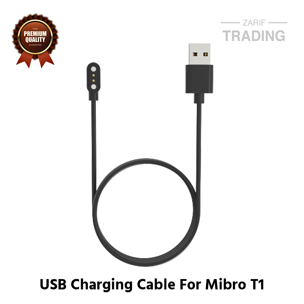 Picture of Mibro T1 Magnetic Charging Cable High Quality USB Charger Cable USB Charging Cable Dock Bracelet Charger for Mibro T1 Smart Watch (Black)